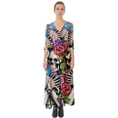 Button Up Boho Maxi Dress 
