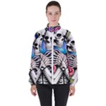 Floral Skeletons Women s High Neck Windbreaker