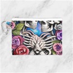 Floral Skeletons Canvas Cosmetic Bag (Medium)