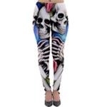 Floral Skeletons Lightweight Velour Leggings