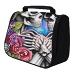 Floral Skeletons Full Print Travel Pouch (Small)