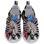 Floral Skeletons Kids  Velcro No Lace Shoes