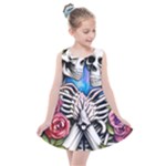 Floral Skeletons Kids  Summer Dress