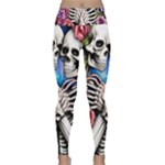 Floral Skeletons Lightweight Velour Classic Yoga Leggings