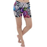 Floral Skeletons Lightweight Velour Yoga Shorts