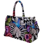 Floral Skeletons Duffel Travel Bag