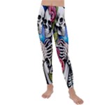 Floral Skeletons Kids  Lightweight Velour Leggings