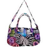 Floral Skeletons Removal Strap Handbag