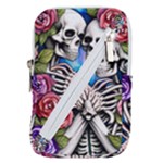 Floral Skeletons Belt Pouch Bag (Large)