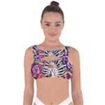 Floral Skeletons Bandaged Up Bikini Top