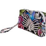 Floral Skeletons Wristlet Pouch Bag (Small)