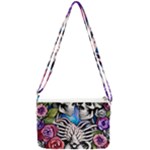 Floral Skeletons Double Gusset Crossbody Bag