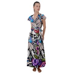 Flutter Sleeve Maxi Dress 