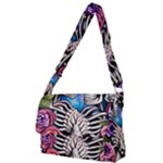 Floral Skeletons Full Print Messenger Bag (L)