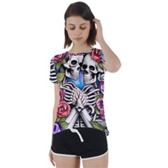 Short Sleeve Open Back T-Shirt 