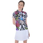 Floral Skeletons Women s Polo Tee