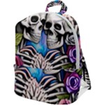 Floral Skeletons Zip Up Backpack