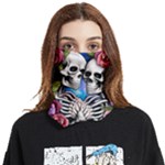 Floral Skeletons Face Covering Bandana (Two Sides)