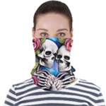 Floral Skeletons Face Seamless Bandana (Adult)