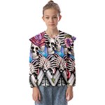 Floral Skeletons Kids  Peter Pan Collar Blouse