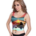 Sunset Over A Lake Crop Top