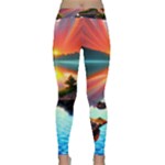 Sunset Over A Lake Classic Yoga Leggings