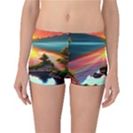 Sunset Over A Lake Boyleg Bikini Bottoms