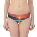 Sunset Over A Lake Hipster Bikini Bottoms