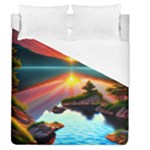 Sunset Over A Lake Duvet Cover (Queen Size)