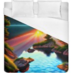 Sunset Over A Lake Duvet Cover (King Size)