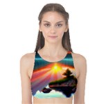 Sunset Over A Lake Tank Bikini Top