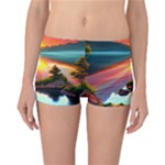 Sunset Over A Lake Reversible Boyleg Bikini Bottoms