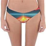 Sunset Over A Lake Reversible Hipster Bikini Bottoms