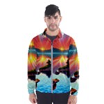 Sunset Over A Lake Men s Windbreaker