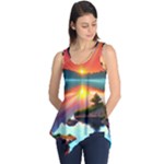 Sunset Over A Lake Sleeveless Tunic