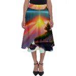 Sunset Over A Lake Perfect Length Midi Skirt