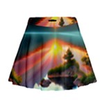 Sunset Over A Lake Mini Flare Skirt