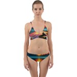 Sunset Over A Lake Wrap Around Bikini Set