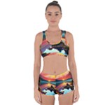 Sunset Over A Lake Racerback Boyleg Bikini Set