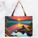 Sunset Over A Lake Medium Tote Bag