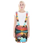 Sunset Over A Lake Braces Suspender Skirt