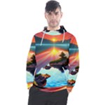 Sunset Over A Lake Men s Pullover Hoodie