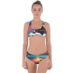 Sunset Over A Lake Criss Cross Bikini Set