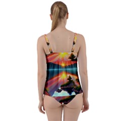 Twist Front Tankini Set 