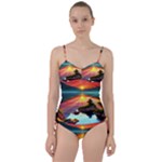 Sunset Over A Lake Sweetheart Tankini Set