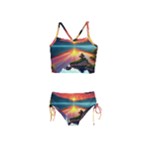 Sunset Over A Lake Girls  Tankini Swimsuit