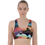 Sunset Over A Lake Back Weave Sports Bra