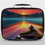 Sunset Over A Lake Full Print Lunch Bag