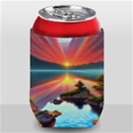 Sunset Over A Lake Can Holder