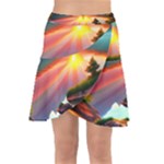 Sunset Over A Lake Wrap Front Skirt